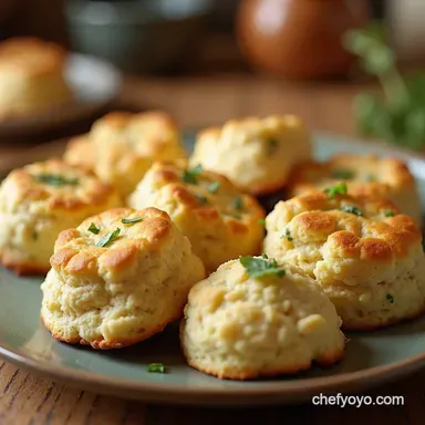 Fluffy Herb Cottage Cheese Biscuits Light Tangy Ready in a Dash Recipe Card