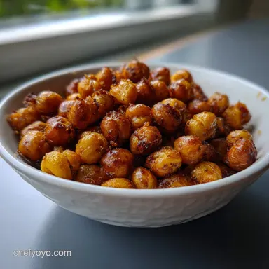 Healthy High Protein Low Fat Snack with Roasted Chickpeas That Crisp Recipe Card