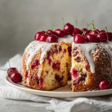 Cherry Chip Cake: Fluffy and Silky Cake with 14 Servings