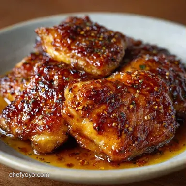 Honey Garlic Chicken Thighs in 25 Minutes Recipe Card