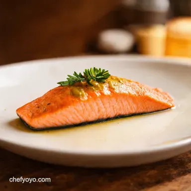Feeling Lazy But Want a Treat Honey Mustard Salmon Easy Recipe Card