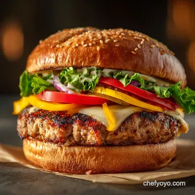 Inside Out Turkey Cheeseburger: The Secret to a Juicy, Melty Burger Recipe Card