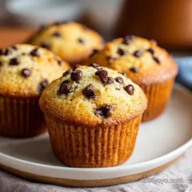 Chocolate Chip Muffin Recipe with Vanilla (35 Min) Recipe Card