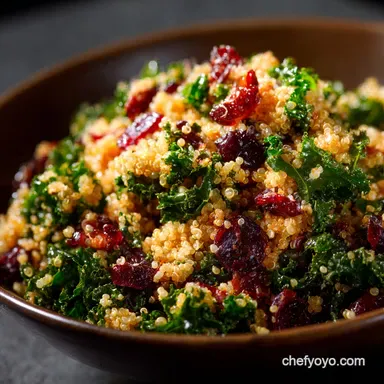Kale Salad with Quinoa and Cranberries: Easy Maple-Dijon Recipe