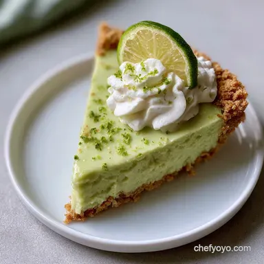 Key Lime Pie for 8 Servings Recipe Card