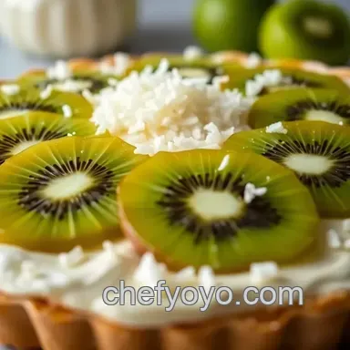 Delicious Kiwifruit Recipes: My Easy Kiwifruit Tart with Coconut Cream Recipe Card