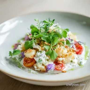 Knuspriger Gnocchi Salat mit Joghurt Dressing in 20 Min. Recipe Card