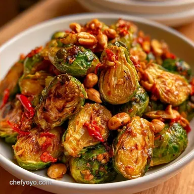 Crispy Kung Pao Brussels Sprouts