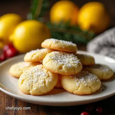 Lemon Christmas Cookies Recipe Easy Festive Baking Recipe Card