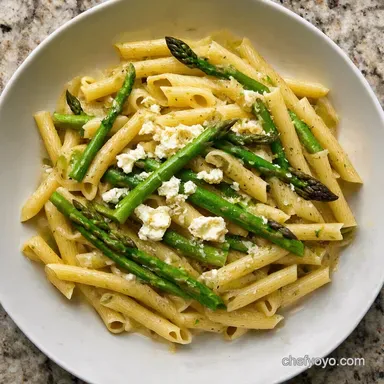 Spring Pasta Dishes Lemon Ricotta Asparagus Easy Recipe Card