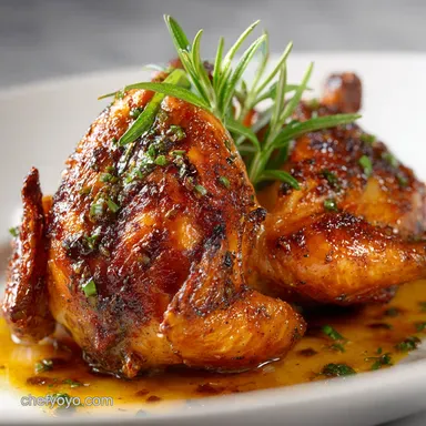 Cornish Hen Recipe: Juicy, Crispy Skin Rosemary Flavor Recipe Card