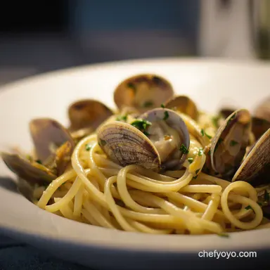 Easy Clam Pasta Recipe Linguine alle Vongole in Minutes Recipe Card