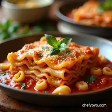 Low Carb Lasagna Soup PastaFree Comfort Food Recipe Card