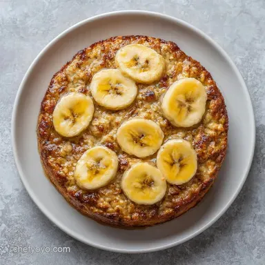 Mashed Banana Breakfast Oats: Baked Recipe Card