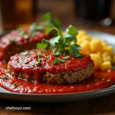 Classic Meatloaf with Marinara Sauce Moist Flavorful Recipe Recipe Card