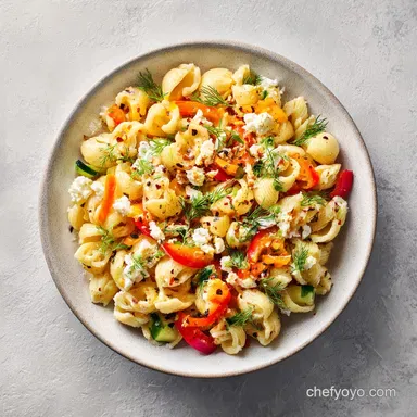 Mediterranean Pasta Salad in 20 Minutes for 4 Servings