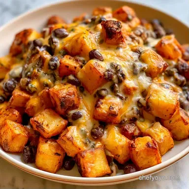 Mexican Bean and Potato Bake: Crispy Recipe Card
