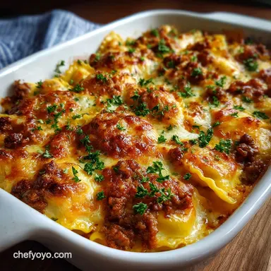 Million Dollar Ravioli Casserole Recipe: Oven-Only Recipe Card
