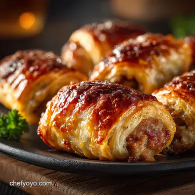 Mini Sausage Rolls Easy British appetizers easy finger food
