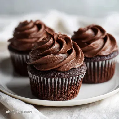 Chocolate Cupcakes for 12 Servings: Velvety and Rich Results Recipe Card