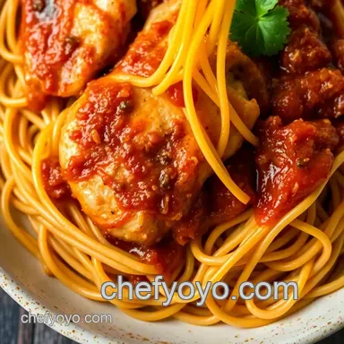How to Make Delicious Monterey Chicken Spaghetti in 45 Minutes Recipe Card