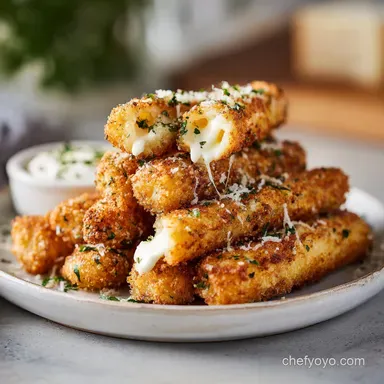 Mozzarella Sticks: Crispy Panko Shell (6 Min Cook) Recipe Card