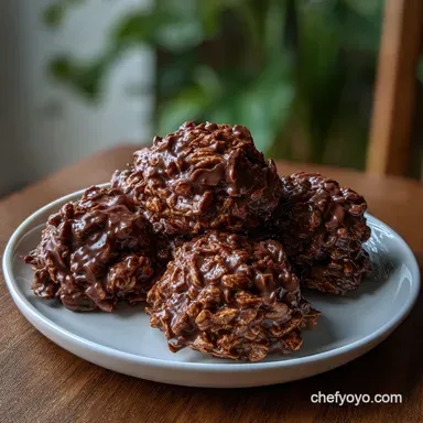 Oats Cocoa Cookies: Fudgy No Bake Chocolate Haystacks