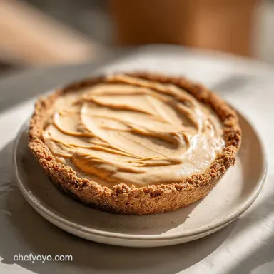 Peanut Butter Pie Recipe: Creamy No Bake Dessert for 10 Servings Recipe Card