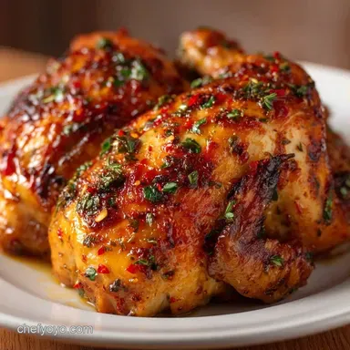 Olive Oil Roasted Chicken Thighs Baked Recipe Card