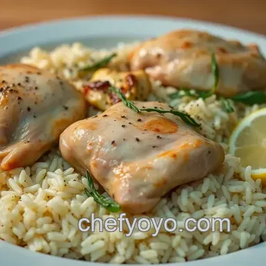 Best Ever One-Pan Chicken and Rice Recipe: My Lemon Herb Delight Recipe Card