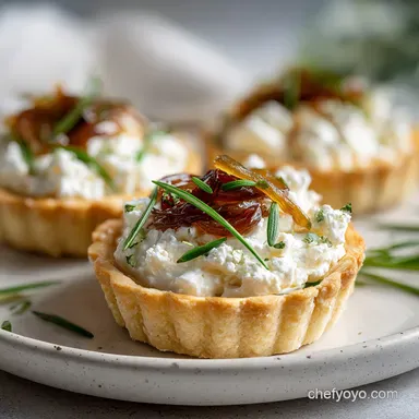 Sweet Onion and Goat Cheese Tarts for 6 Recipe Card