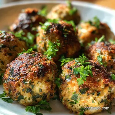 Meatballs Cooked in the Oven with Garlic and Herbs: Tender & Golden Recipe Card