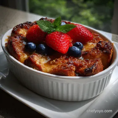 Overnight French Toast Casserole: Praline Recipe Card