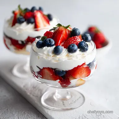 Patriotic 4th of July Dessert Idea with Fresh Berries in 30 Minutes Recipe Card