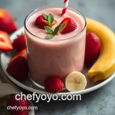 Easy Peach Strawberry Smoothie: A Refreshing Summer Delight Recipe Card