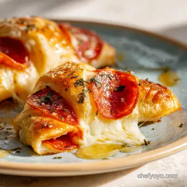 Pepperoni Croissant Rolls in 25 Minutes Recipe Card