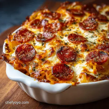 Pizza Pasta Bake Super Easy Pepperoni Casserole Recipe