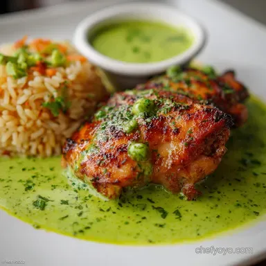 Peruvian Chicken and Rice with Green Oven-Only Recipe Card