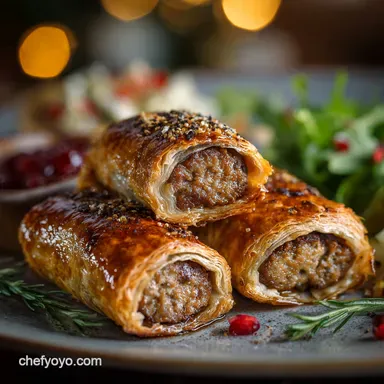 Christmas Potluck Dishes: Easy, Gourmet Sausage Rolls that Travel Well Recipe Card