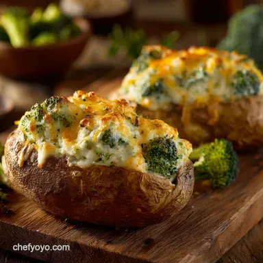 Broccoli and Cheese Twice Baked Potatoes: Our Creamy Comfort Classic Recipe Card