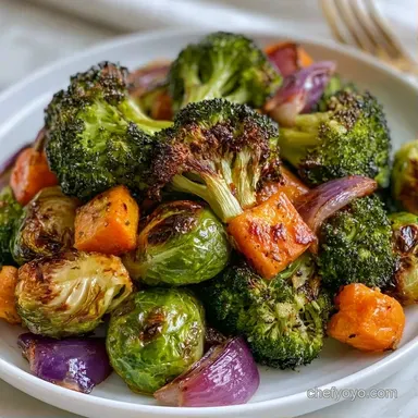 Protein Roasted Vegetable Bowl Meal Prep Recipe Card