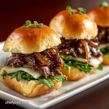 Sliders: Pub Classic Beef with Sharp Cheddar and Caramelized Onions Recipe Card
