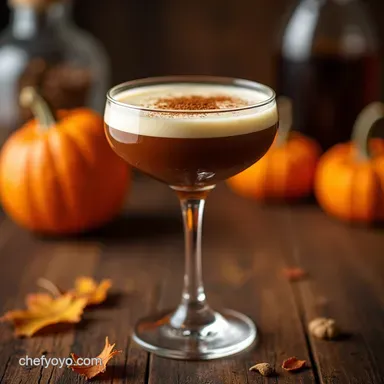 Pumpkin Coffee Cocktail Autumn Espresso Martini Magic Recipe Card