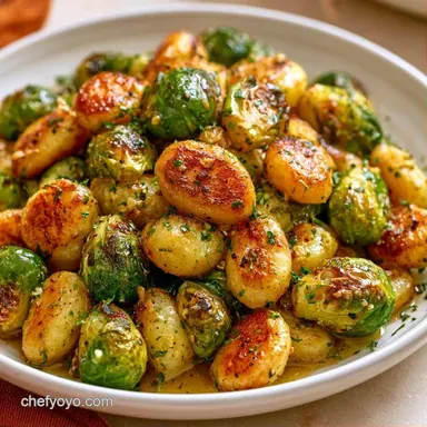 Quick Brussels Sprouts Gnocchi Crispy Recipe Card