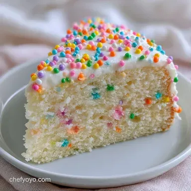 Quick Dot Cake Dessert with Cake Mix Recipe Card