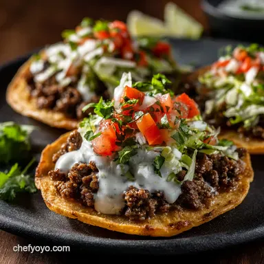Ground Beef Tostadas: Crispy Weeknight Recipe Ready in 35 Minutes Recipe Card