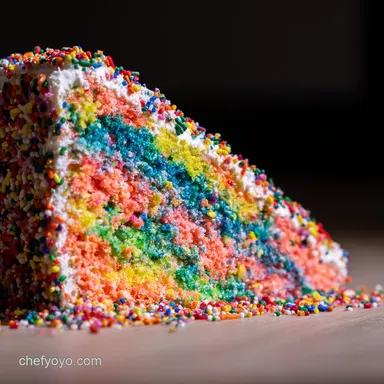 Rainbow Birthday Cake An Explosion of Colour Fun Recipe Card
