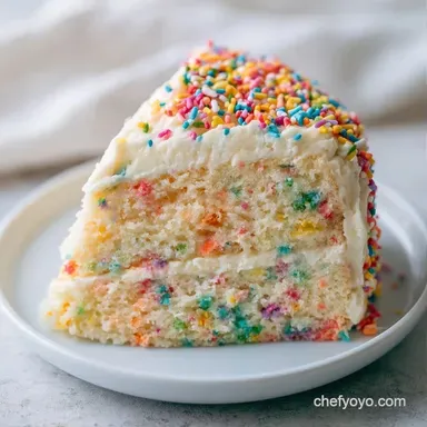 Rainbow Funfetti Dot Cake: 8 Mini Cakes Recipe Card
