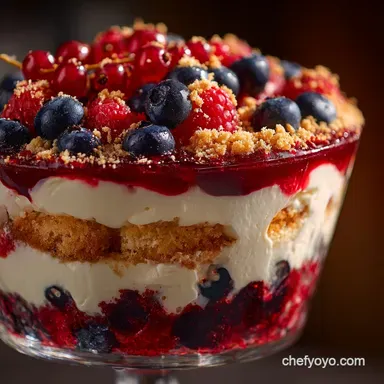Red White and Blueberry Trifle: Creamy Layered Summer Trifle Recipe Recipe Card