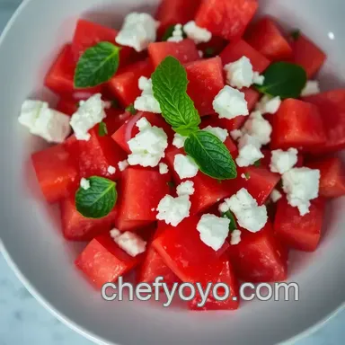 Delicious Watermelon Feta Mint Salad: My Go-To Summer Recipe Recipe Card